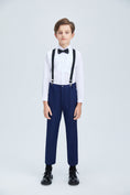 Load image into Gallery viewer, Navy Kid Formal Classic 5 Piece Boys Suits