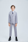 Cargar la imagen en la vista de la galería, Light Grey Formal Classic Suits Set 5 Piece Boys Suits