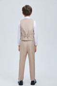 Load image into Gallery viewer, Champagne Classic 4 Piece Boys Suits With Vest+Pants+Shirt+Tie