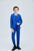 Cargar la imagen en la vista de la galería, Royal Blue Formal Classic 5 Piece Kids Boys Suits