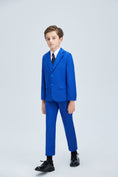 Cargar la imagen en la vista de la galería, Royal Blue Formal Classic 5 Piece Kids Boys Suits