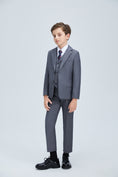 Load image into Gallery viewer, Grey Formal Classic 5 Piece Boys Suits