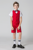 Load image into Gallery viewer, Red Outfit Summer 4 Piece Kids Boys Suit