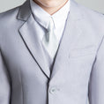 Load image into Gallery viewer, Light Grey Formal Classic 5 Piece Boys Suits