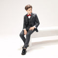 Charger l'image dans la visionneuse de la galerie, Grey Woolen Elegant 5 Piece Boys Suits
