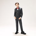 Charger l'image dans la visionneuse de la galerie, Grey Woolen Elegant 5 Piece Boys Suits