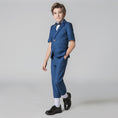 Load image into Gallery viewer, Blue Fit Formal Party Wedding 4 Piece Suit