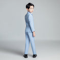 Load image into Gallery viewer, Light Blue Kid Boys Classic 5 Piece Boys Suits
