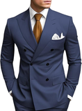 Charger l'image dans la visionneuse de la galerie, Double Breasted Peak Lapel 2 Piece Mens Slim Fit Suit