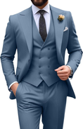Load image into Gallery viewer, Mens Suit Slim Fit 3 Piece Suit Men Formal Tuxedo Set