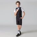 Load image into Gallery viewer, Black Red Outfit Formal Summer 4 Piece Kids Boys Suit