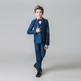 Load image into Gallery viewer, Blue Formal Classic 5 Piece Kids Boys Suits
