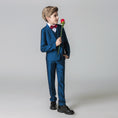 Load image into Gallery viewer, Blue Formal Classic 5 Piece Kids Boys Suits