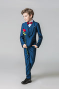 Load image into Gallery viewer, Blue Formal Classic 5 Piece Kids Boys Suits