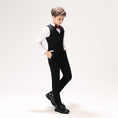 Cargar la imagen en la vista de la galería, Black Classic Suits Set 5 Piece Boys Suits