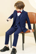 Charger l'image dans la visionneuse de la galerie, Navy Kid Formal Classic 5 Piece Boys Suits