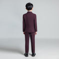 Load image into Gallery viewer, Purple Red Fashion 5 Piece Boys Suits
