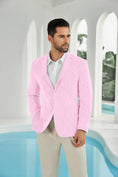 Load image into Gallery viewer, Seersucker Striped Men's Summer Blazer
