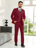 Load image into Gallery viewer, Mens Suit Slim Fit 3 Piece Suit Men Formal Tuxedo Set