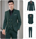 Load image into Gallery viewer, Stylish Peak Lapel Double Breasted One Button 3 Piece Men's Suit