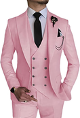 Load image into Gallery viewer, Stylish Peak Lapel Double Breasted One Button 3 Piece Men's Suit