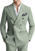 Load image into Gallery viewer, Men's Linen Double Breasted 2 Piece Suits