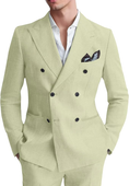 Load image into Gallery viewer, Men's Linen Double Breasted 2 Piece Suits