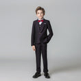 Load image into Gallery viewer, Dark Purple Formal Classic 5 Piece Kids Boys Suits