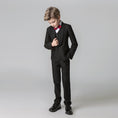 Load image into Gallery viewer, Black Formal Tuxedo 5 Piece Boys Suits