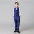 Load image into Gallery viewer, Royal Blue Formal Classic 5 Piece Kids Boys Suits