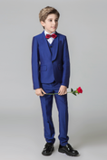 Load image into Gallery viewer, Royal Blue Formal Classic 5 Piece Kids Boys Suits