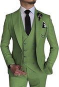 Load image into Gallery viewer, Stylish Peak Lapel Double Breasted One Button 3 Piece Men's Suit