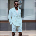Load image into Gallery viewer, Linen Casual Slim Fit Cotton Men Blazer & Shorts Suits