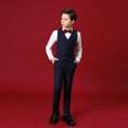 Load image into Gallery viewer, Navy Kid Formal Classic 5 Piece Boys Suits