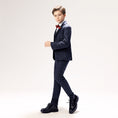Load image into Gallery viewer, Plaid Woolen Elegant 5 Piece Boys Suits