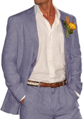Charger l'image dans la visionneuse de la galerie, Summer Casual Beach Wedding 2 Piece Linen Men Suits