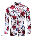 Load image into Gallery viewer, Floral Casual Men's Shirt Holiday Summer Turndown Short Sleeve Shirt