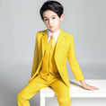 Load image into Gallery viewer, Yellow Popular Suits 5 Piece Boys Suits