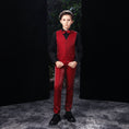 Load image into Gallery viewer, Red Slim Fit Party 5 Piece Boys Suits