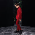 Load image into Gallery viewer, Red Slim Fit Party 5 Piece Boys Suits
