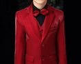 Load image into Gallery viewer, Red Slim Fit Party 5 Piece Boys Suits