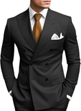 Charger l'image dans la visionneuse de la galerie, Double Breasted Peak Lapel 2 Piece Mens Slim Fit Suit
