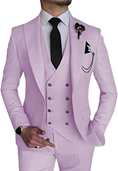 Load image into Gallery viewer, Stylish Peak Lapel Double Breasted One Button 3 Piece Men's Suit