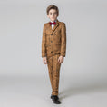 Load image into Gallery viewer, Unique Design Slim Fit Modern 5 Piece Boys Suits