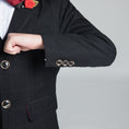 Cargar la imagen en la vista de la galería, Black Plaid Elegant 5 Piece Boys Suits