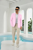 Load image into Gallery viewer, Seersucker Striped Men's Summer Blazer