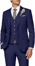 Load image into Gallery viewer, Formal Business Wedding Groom Prom Party 3 Piece Mens Suit
