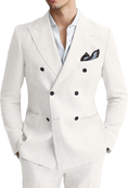 Load image into Gallery viewer, Men's Linen Double Breasted 2 Piece Suits