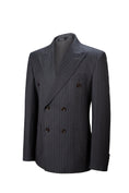 Load image into Gallery viewer, Designer Style Double Breasted Men's Two Button Stripe Blazer