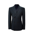 Load image into Gallery viewer, Designer Style Double Breasted Men's Two Button Stripe Blazer